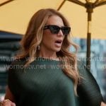 Daisy’s green pleated asymmetric top on The Real Housewives of New York City Daisy’s green pleated asymmetric top on The Real Housewives of New York City