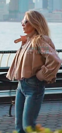 Daisy's pink beige crop jacket on The Real Housewives of New York City Daisy's pink beige crop jacket on The Real Housewives of New York City