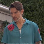 Daniel’s blue rose print shirt on The Young and the Restless Daniel’s blue rose print shirt on The Young and the Restless