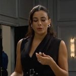 Daphne’s black belted vest on The Bold and the Beautiful Daphne’s black belted vest on The Bold and the Beautiful