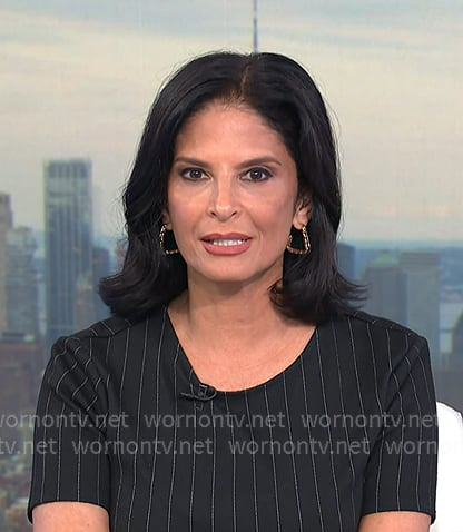 Darlene's black pinstripe dress on Today