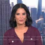 Darlene’s burgundy button front top and skirt on Today Darlene’s burgundy button front top and skirt on Today