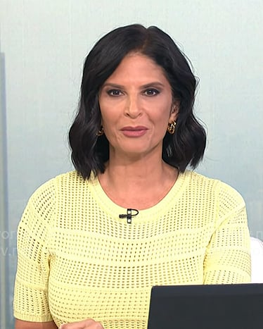 Darlene's yellow short sleeve knit dress on Today