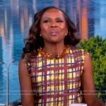 Deborah Roberts’s plaid top on The View Deborah Roberts’s plaid top on The View
