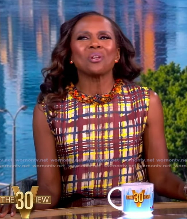 Deborah Roberts’s plaid top on The View