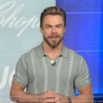 Derek Hough’s green stripe polo on Extra Derek Hough’s green stripe polo on Extra