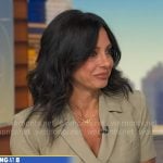 Dr. Tara Narula’s beige short sleeve blazer dress on Good Morning America Dr. Tara Narula’s beige short sleeve blazer dress on Good Morning America