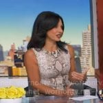 Dr. Tara Narula’s snake skin print dress on Good Morning America Dr. Tara Narula’s snake skin print dress on Good Morning America