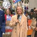 Dylan's beige shawl collar coat on Today