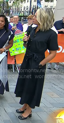 Dylan's black horsebit slingback pumps on Today