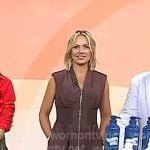 Dylan’s brown zip front v-neck dress on Today