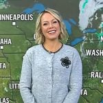 Dylan’s heather grey floral cardigan on Today Dylan’s heather grey floral cardigan on Today