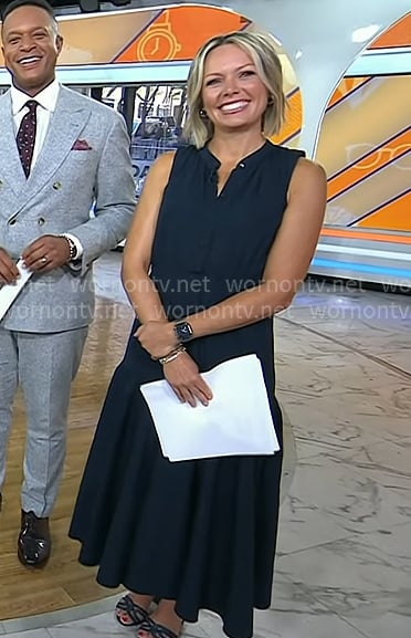 Dylan’s navy sleeveless shirtdress on Today