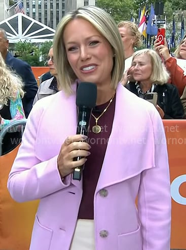 Dylan’s pink jacket with patch pocket on Today