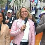 Dylan’s pink moto jacket on Today Dylan’s pink moto jacket on Today