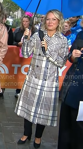 Dylan's plaid trench coat on Today