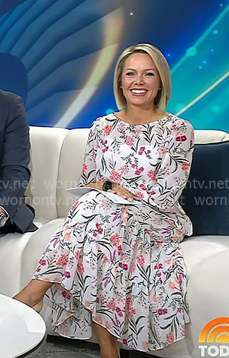 Dylan's white floral midi dress on Today