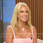 Elin Hilderbrand's pink tweed dress on CBS Mornings