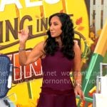 Elizabeth Werner’s purple fringed dress on CBS Mornings Elizabeth Werner’s purple fringed dress on CBS Mornings