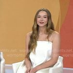 Ella Beatty’s white spaghetti strap dress on Today Ella Beatty’s white spaghetti strap dress on Today