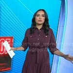 Emilie’s burgundy shirtdress on Today Emilie’s burgundy shirtdress on Today