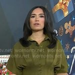 Emilie’s green pleated blouse on Today Emilie’s green pleated blouse on Today