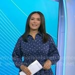 Emilie's navy paisley print dress on Today