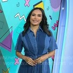 Emilie’s patchwork denim dress on Today Emilie’s patchwork denim dress on Today