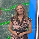 Emily’s brown floral belted midi dress on Today