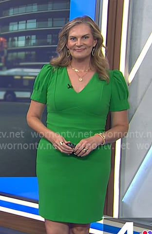 Emily’s green v-neck sheath dress on Today