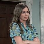 Emma's green floral dress on General Hospital