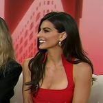 Erika Hammond's red square neck top on Today