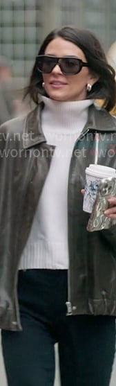 Erika's brown leather jacket on The Real Housewives of New York City