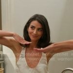 Erika’s white wrinkled tank top on The Real Housewives of New York City