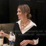 Erin’s navy side button knit vest on The Real Housewives of New York City