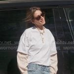 Erin’s stripe sleeve layered tee on The Real Housewives of New York City Erin’s stripe sleeve layered tee on The Real Housewives of New York City