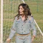 Esmerelda’s denim jacket and pants with cutouts on The Paper Esmerelda’s denim jacket and pants with cutouts on The Paper