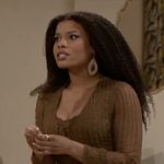 Eva’s olive lace midi dress on Beyond the Gates