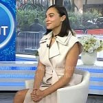 Gal Gadot's beige sleeveless coat on Today Gal Gadot's beige sleeveless coat on Today