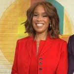 Gayle King's red jumpsuit and jacket on CBS Mornings Gayle King's red jumpsuit and jacket on CBS Mornings