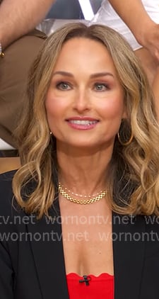 Giada DeLaurentiis’s red scalloped dress on Good Morning America