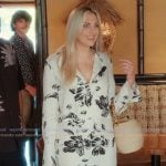 Gina’s black and white floral top and skirt set on The Real Housewives of Orange County Gina’s black and white floral top and skirt set on The Real Housewives of Orange County