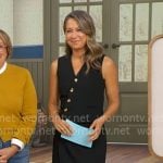Ginger’s black asymmetric vest and maxi skirt on Good Morning America Ginger’s black asymmetric vest and maxi skirt on Good Morning America