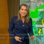 Ginger's navy wrap shirtdress on Good Morning America