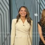 Ginger's yellow beige blazer dress on Good Morning America Ginger's yellow beige blazer dress on Good Morning America