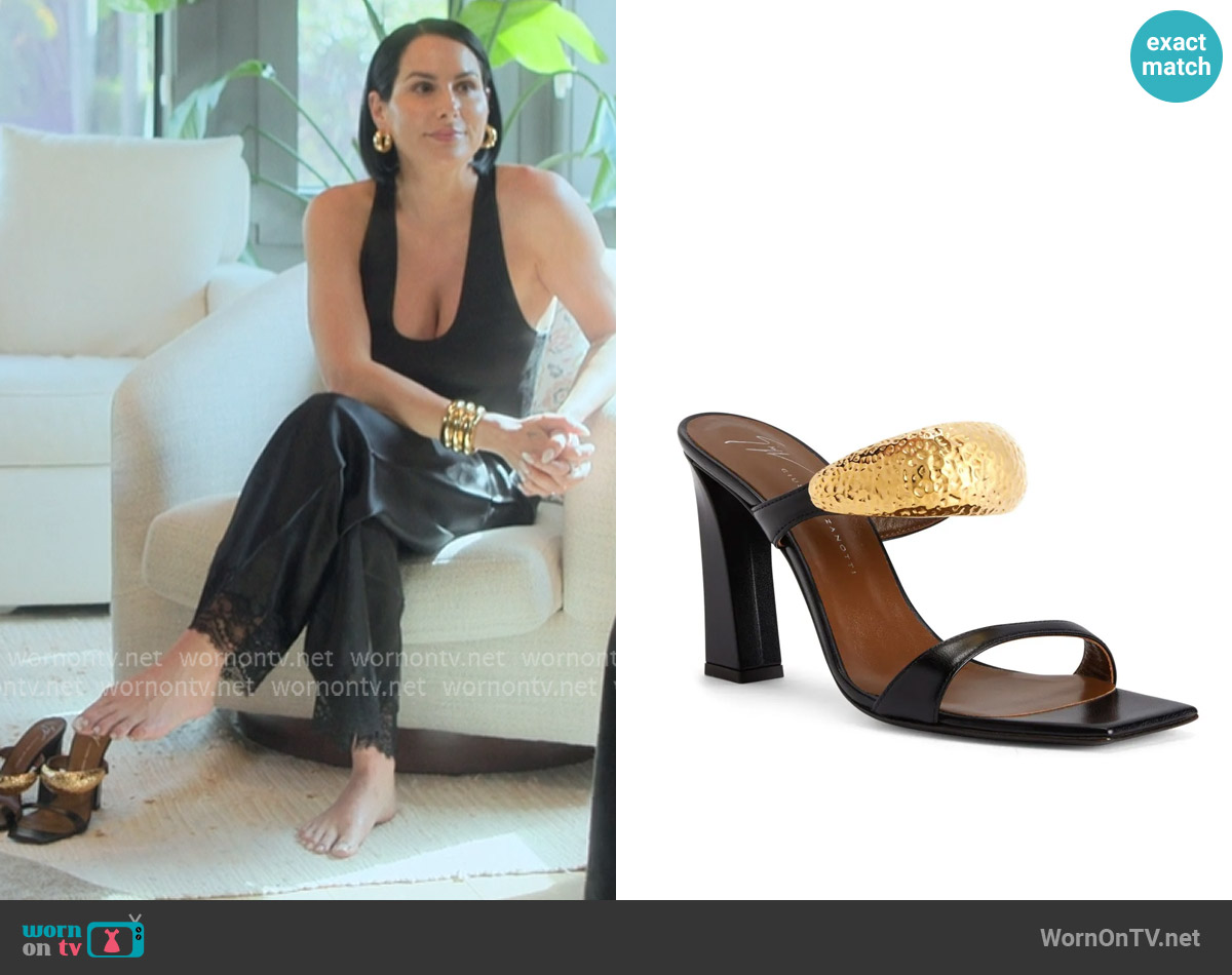 Giuseppe Zanotti Ania Leather Sandals worn by Ashley Earle on Earle Meets World Giuseppe Zanotti Ania Leather Sandals worn by Ashley Earle on Earle Meets World