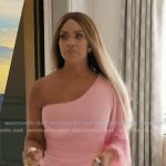 Gizelle’s pink one shoulder dress on The Real Housewives Ultimate Girls Trip