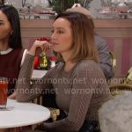 Gwen’s brown plaid dress on Days of our Lives