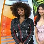 H.E.R.'s black leather jacket on Today