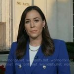 Hallie's blue double breasted blazer on Today